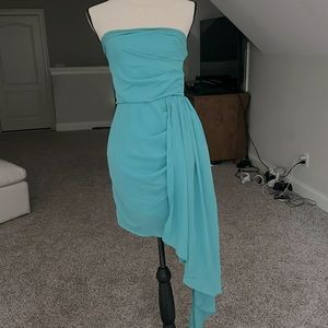 Blue cocktail dress.